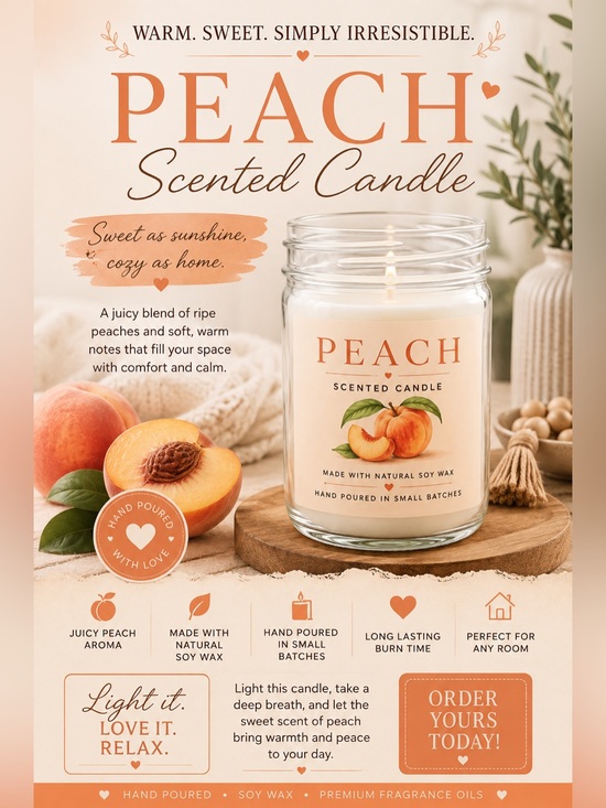 Other - 🍑 Peach Candle 🍑